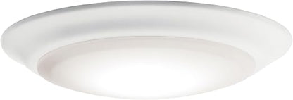 FLICKERGIFT Gen 1 LED Downlight in White, 7.5” Ceiling Lights Flush Mount, Wet Rated Interior Dimmable Light for Living Room, Dining Room, Kitchen, Bathroom and Bedroom, 3000K, (7.5” x 1.5”)