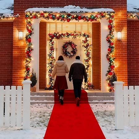 FLICKERGIFT 3x10 ft Extra Thick Red Carpet Runner for Party & Events,Festival Celebration,Prom Proposal & Wedding, Graduation Ceremony, Award Ceremony,VIP Reception,Heavy-Duty Red Rug