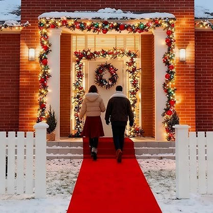 FLICKERGIFT 3x10 ft Extra Thick Red Carpet Runner for Party & Events,Festival Celebration,Prom Proposal & Wedding, Graduation Ceremony, Award Ceremony,VIP Reception,Heavy-Duty Red Rug