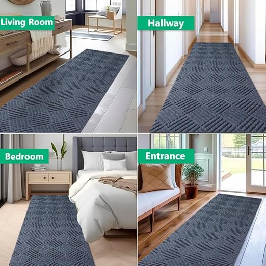 FLICKERGIFT Area Rug 1FTX6FT Modern Graphite Rug Collection Craft with Non-Shedding Floor Carpet Washable for Living Room Bedroom Dining Home Office Grey