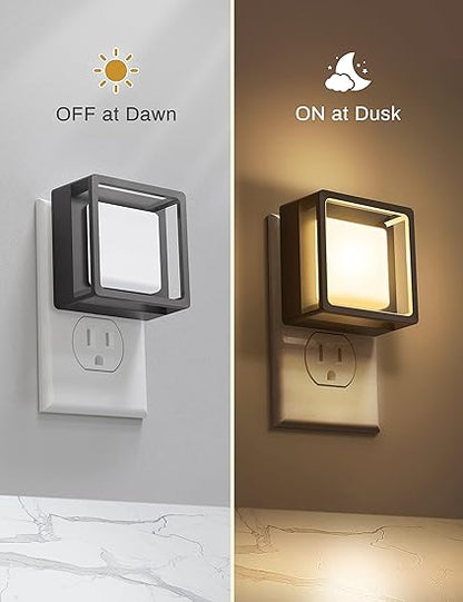 Waf-top LED Night Light, Night Lights Plug Into Wall [2 Pack] with Dusk-to-Dawn Sensor, Dimmable Nightlights, Adjustable Brightness for Bathroom, Hallway, Bedroom,Kids Room,Stairway,Soft White