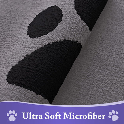 FLICKERGIFT Dog Door Mat for Muddy Paws, Absorbent Dirt Trapper Non Slip Indoor Doormats, Washable Low-Profile Mat for Mud Dogs, Entryway Carpet for Inside Floor (36x24 Inches, Grey)
