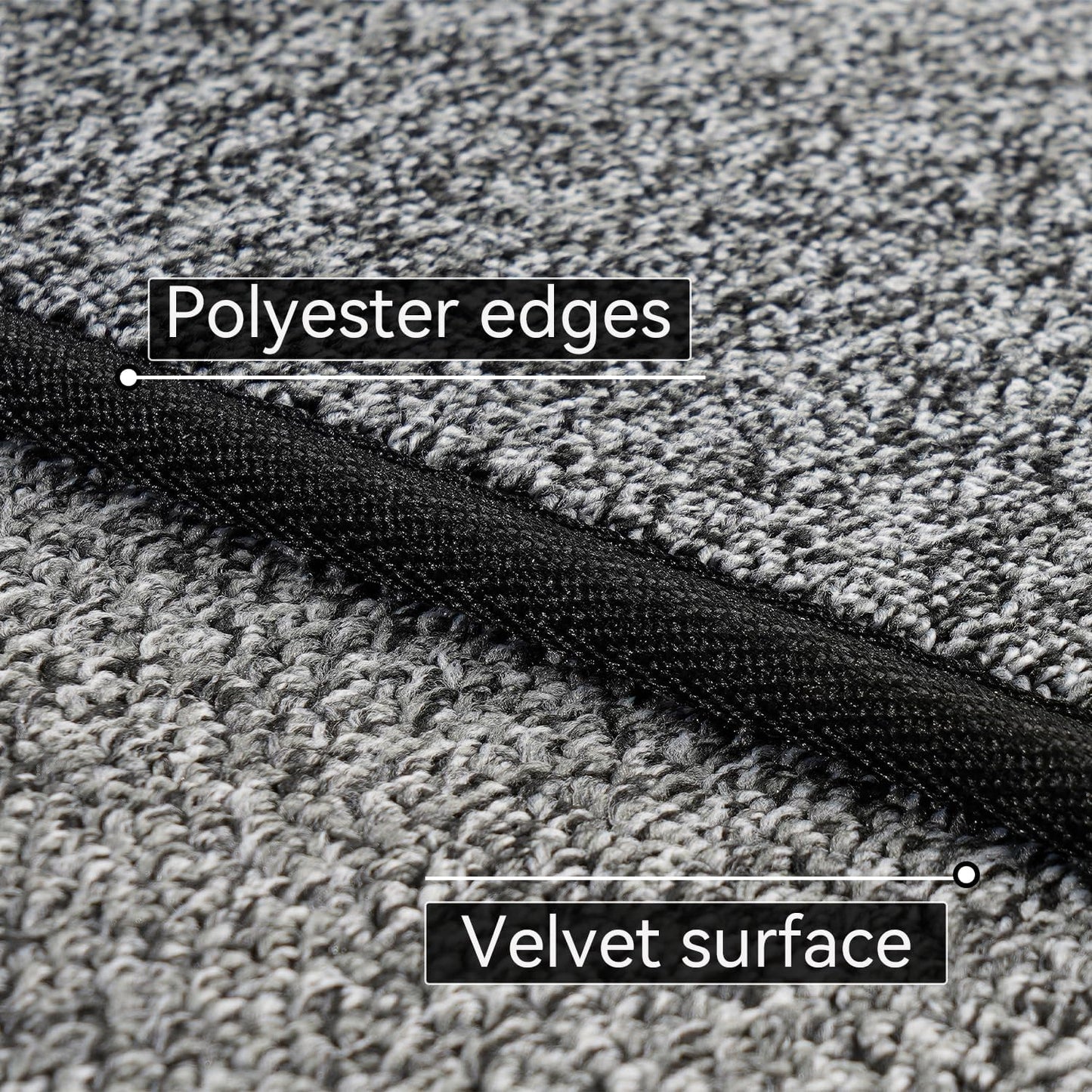 FLICKERGIFT Runner Rug with Non Slip Rubber Backing, Washable Soft Floor Carpet for Kitchen, Hallway, Entryway Indoor, Bedroom, Laundry, Low Pile Area Rugs, Solid color with Pointillism style, 2*6 ft BLACK